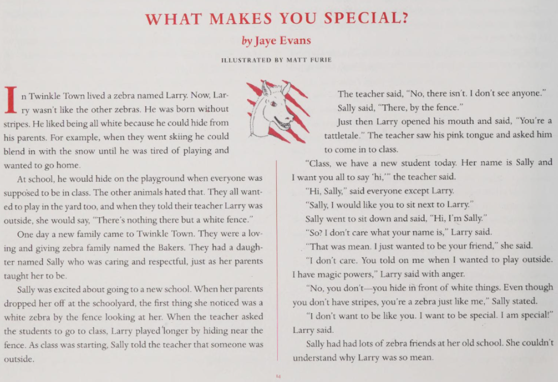 Page 1: What Makes You Special - Larry's story begins in Twinkle Town